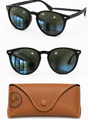 Ray-Ban Erika Classic RB4171 Polarized Black G-15 Green Sunglasses 54-18